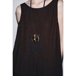 ZARA CORD AND STONE BOX NECKLACE